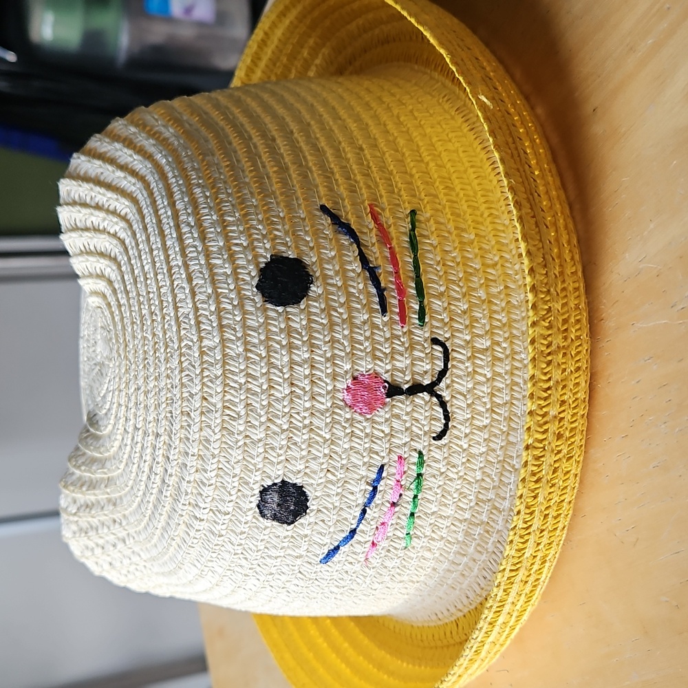 Cute Cat Face Straw Hat